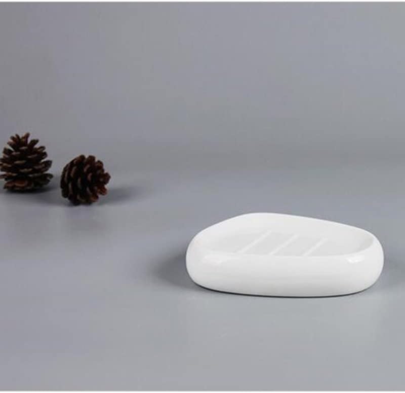 SawQF קרמיקה לבנה אביזרי אמבטיה סט סבון מתקן מברשת שיניים מחזיק שיניים כותנה קופסת כותנה קופסת אמבטיה