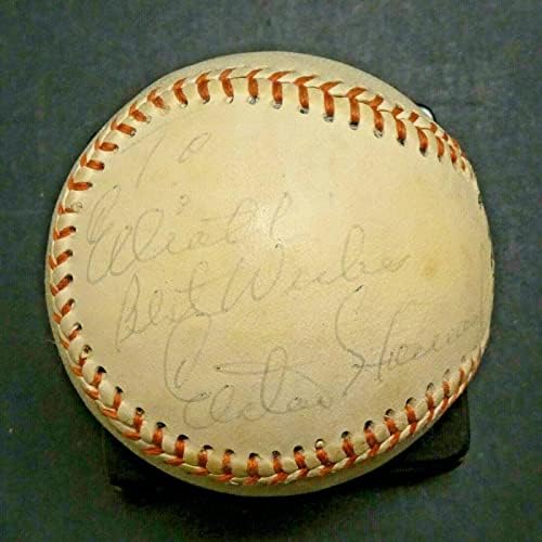 אלסטון האוורד ושאר ינקי טיימרים ישנים חתמו על בייסבול עם מכתב מלא של JSA - כדורי חתימה