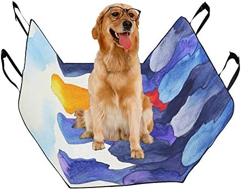 מותאם אישית טרי יד-צבוע עיצוב יצירתיות הדפסת רכב מושב מכסה לכלבים עמיד למים החלקה עמיד רך לחיות