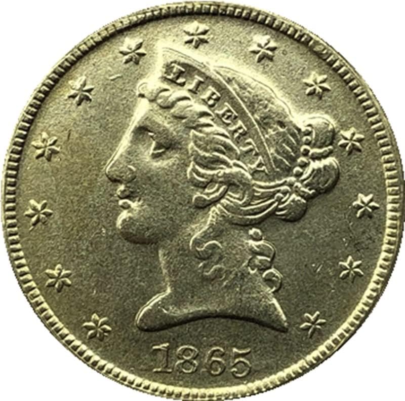 62 תאריכים שונים גרסת ארהב 5 מטבעות זהב חינם פליז הפוך מטבעות זיכרון זרות עתיקות 21 ממ