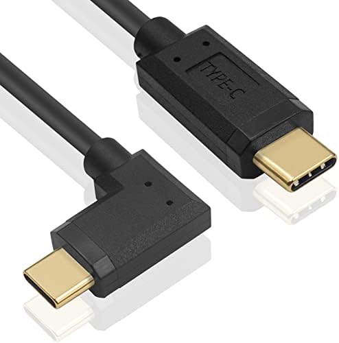 Poyiccot זווית ישרה כבל U USB C 2ft, 90 מעלות USB C ל- USB C כבל C, סוג C כבל C מסוג C, 10GBPS 60W USB