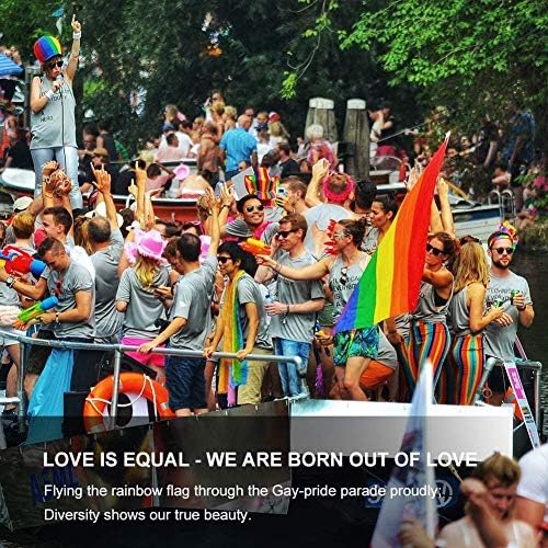 דגל גאווה של קשת 6 פסים 3x5ft באנר LGBTQ LESBIAN LESBIAN LOVE