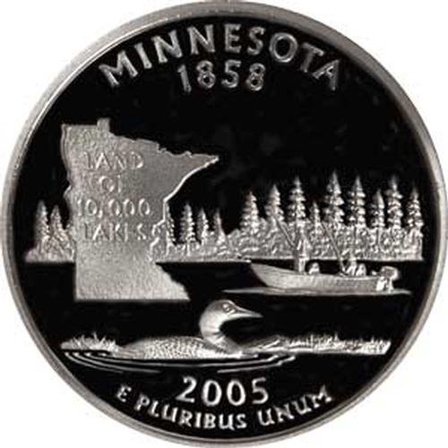 2005 מטבע ארהב רבע ארהב של מינסוטה.