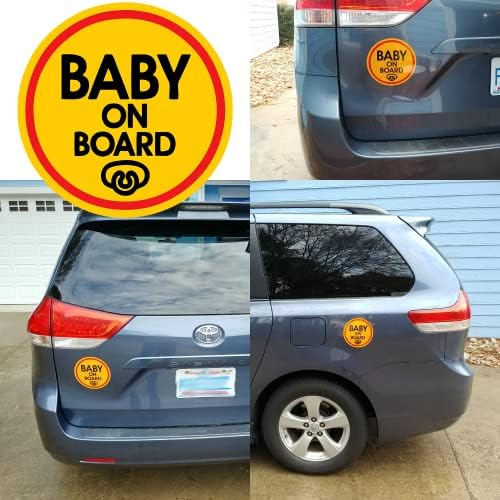טוטומו תינוק על לוח מדבקה + חלון נאחז 7 איקס7 למכוניות מצחיק חמוד בטיחות זהירות מדבקות סימן עבור רכב