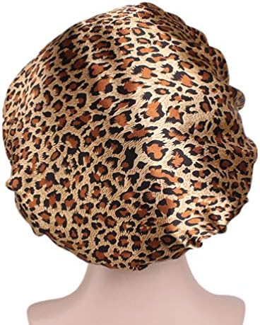 Pretyzoom 3 pcs שינה כובע לילה משי סאטן רצועה רחבה מכסה ראש כסות ראש שיער רך לנשים כובע טיפוח שיער שיער