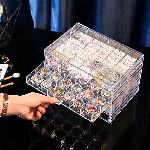 קופסת תכשיטים אקרילית 5 מגירות עגיל ברור ארגזי עגיל תיבת 120 תאים תכשיטים שקופים קופסא אחסון עגיל טבעות