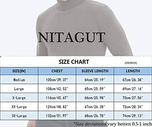 סוודרים בסיסיים של Nitagut Slim Slim של גברים