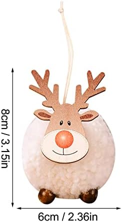 סל לחג המולד מוארים ציוד קישוט לחג המולד תליון צבי כבש גדול אווירה חגיגית תליון עץ חג המולד