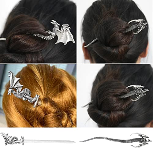 סלטיק תכשיטי עבור נשים דרקון מקלות-ויקינג שיער מקלות ארוך שיער אביזרי-שיער מזלגות לנשים שיער אביזרי