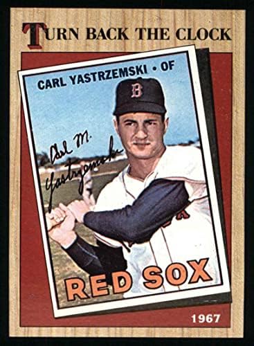 1987 Topps 314 הפוך את השעון Carl Yastrzemski Boston Red Sox NM/MT Red Sox