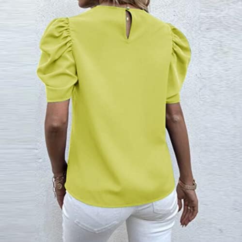 נשים של קיץ חולצות נשים לקפל קצר שרוול צוות צוואר פרח מודפס חולצה שכבות ארוך שרוול חולצות עבור