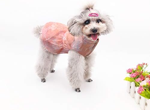 שמלת כלבים של קסי כלב מעילים מעילים מעילים בגדי גור גלי חיית מחמד בגדים חמים תלבושות חתול, ורוד)
