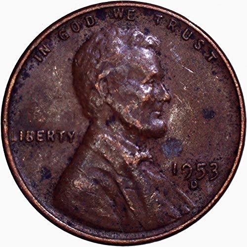 1953 D Lincoln Weat Cent 1c בסדר מאוד
