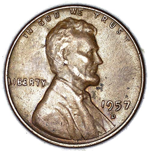 1957 D Lincoln Weat Bie Error Cent טוב